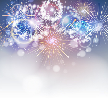 元旦狂欢浪漫炫彩烟花背景素材