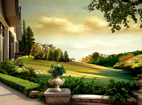 高档地产海报背景