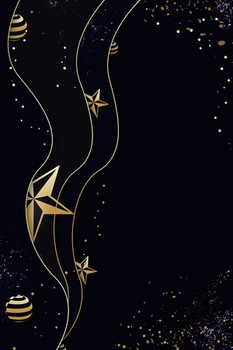 黑金色大气星星剪纸背景