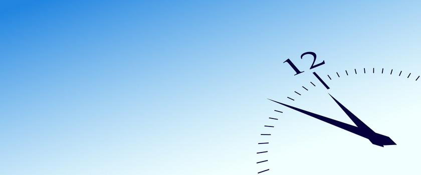 红蓝色背景时钟海报