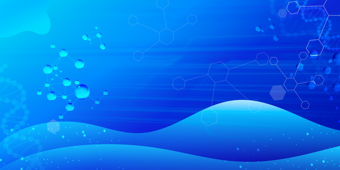 蓝色医疗科技分子链dna背景