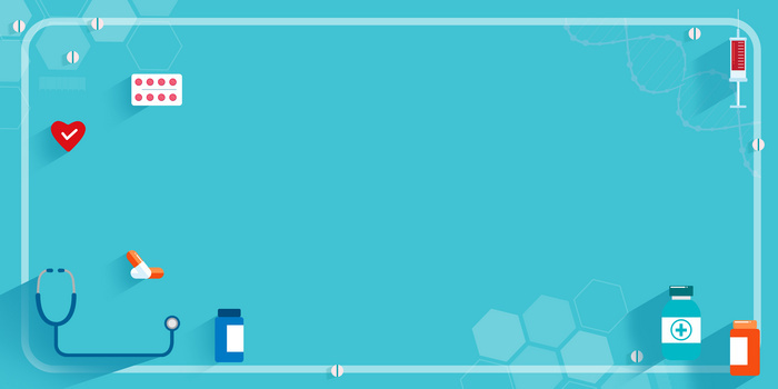 清新蓝色医疗器械扁平化简约医疗背景
