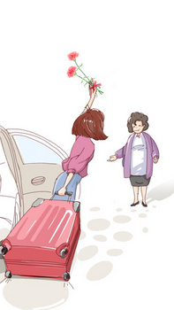 回家送妈妈的礼物h5背景素材