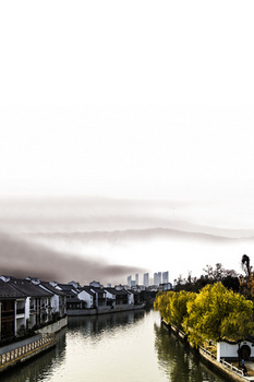 中国风小溪背景