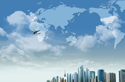 蓝色科技商务海报背景素材