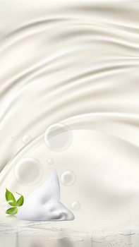 质感丝绸洗面奶psd分层h5背景素材