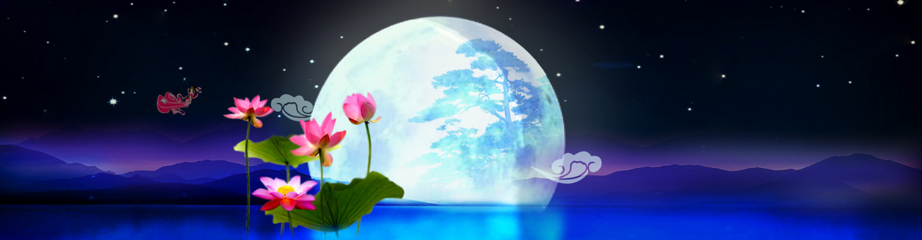 中秋月背景图片大全 中秋月背景素材下载 熊猫办公