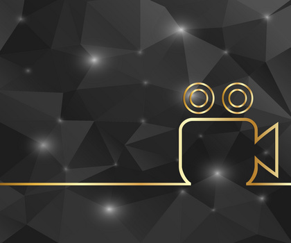 金边摄像机电影黑色背景素材