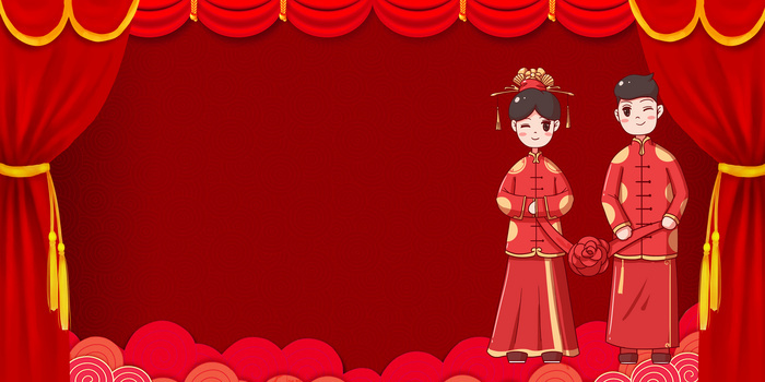 红色结婚背景图片大全 红色结婚背景素材下载 熊猫办公