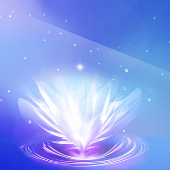 清新唯美雪莲花蓝色渐变背景图