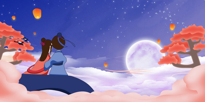 七夕节背景图片大全 七夕节背景素材下载 熊猫办公