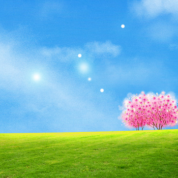 蓝天绿草华树背景图jpgpsd像素:800 x 800格式: psd蓝天草地背景jpg