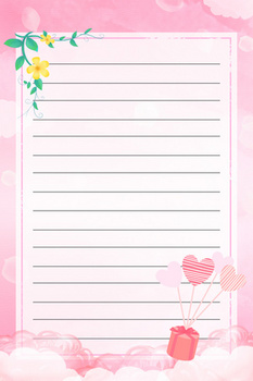 3543 x 5315格式: psdjpgpsd小清新粉色中国风桃花信笺信纸感谢信背景