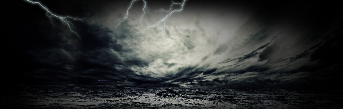 淘宝男鞋黑色天空闪电背景banner