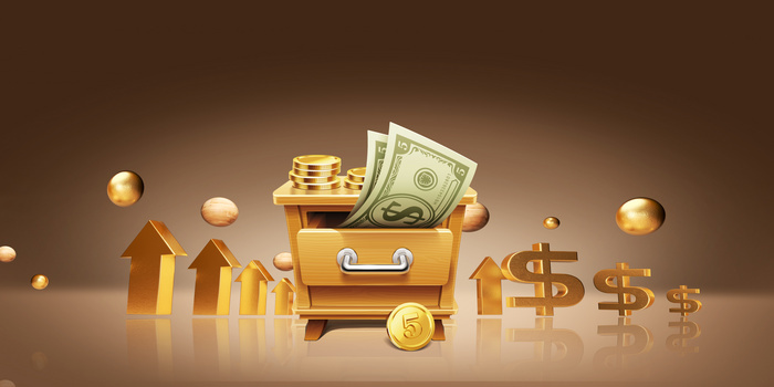 创意金融贷款华丽黑金背景