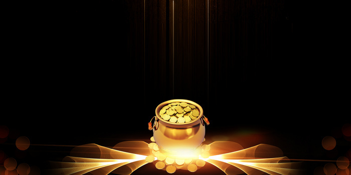 创意金融贷款华丽金色背景