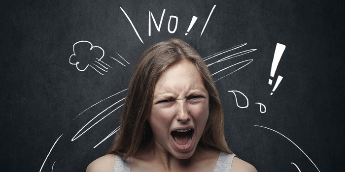 黑色女性崩溃呐喊情绪表达创意手绘背景