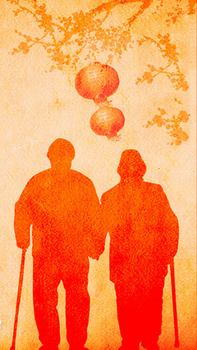 春运父母的等待h5背景素材