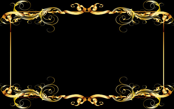金色质感花纹边框背景
