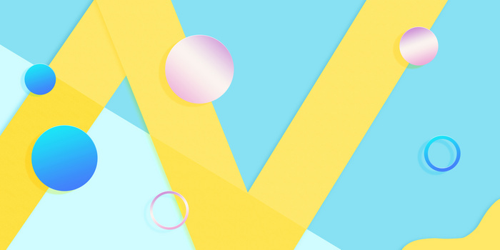 小清新简约几何色块拼接背景