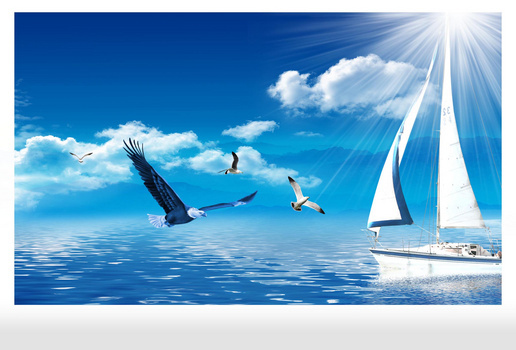 蓝色企业文化海报背景