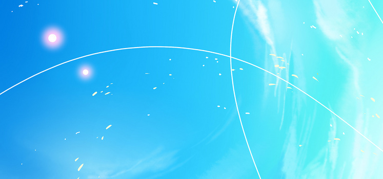 天蓝色卡通童趣天空背景banner装饰
