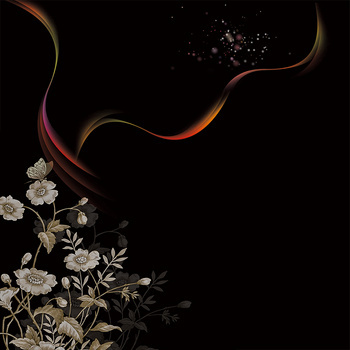 黑色花朵背景