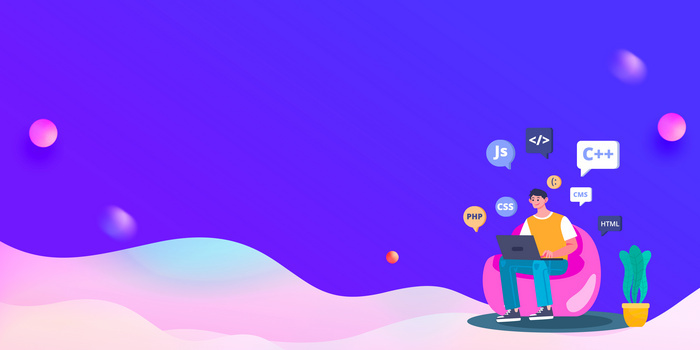 渐变色少儿编程教育宣传背景