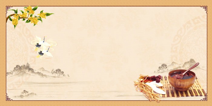 手绘中国风世界传统医药日背景