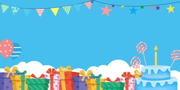 儿童生日快乐背景图片素材下载 熊猫办公
