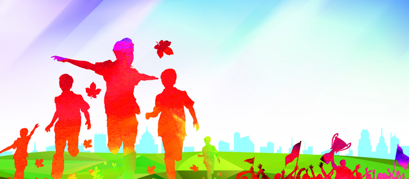 活力青春海报banner背景