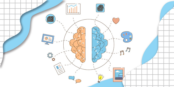 简约清新的最强大脑展板背景