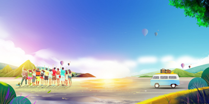 创意简约企业公司团建背景