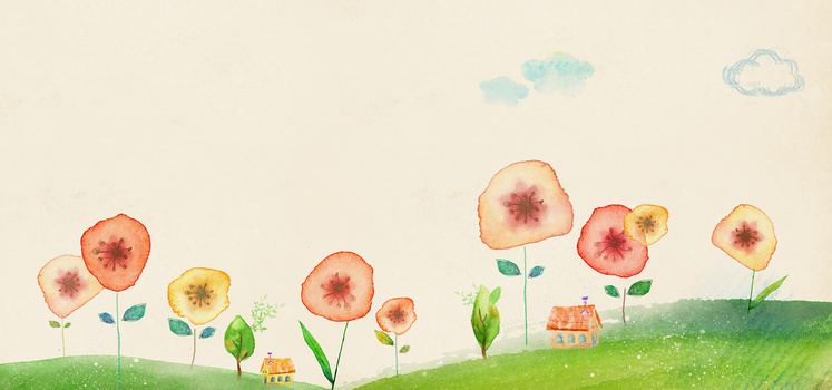 手绘花草背景图片大全_手绘花草背景素材下载_熊猫办公