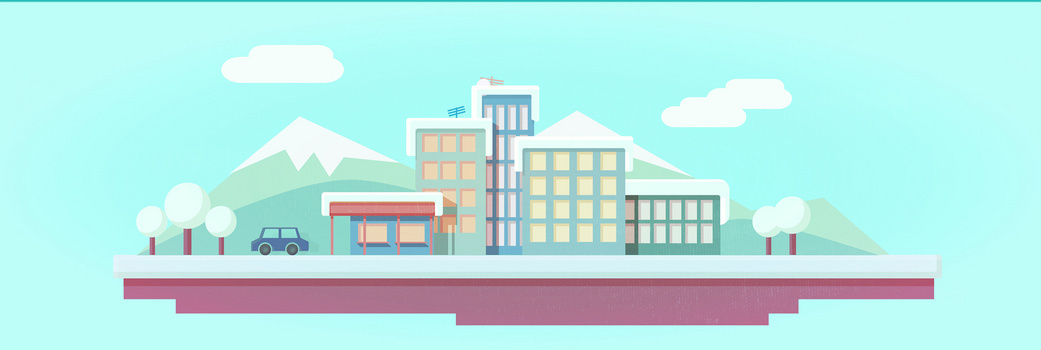 城市建筑卡通背景图片素材下载 熊猫办公 城市建筑卡通背景图片素材下载 熊猫办公