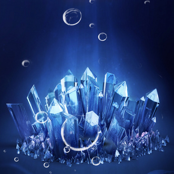 蓝色水晶