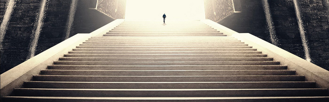 大气梦幻台阶背景banner