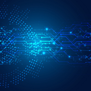 科技商务电路蓝色质感背景素材