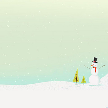 小清新冬季雪人背景