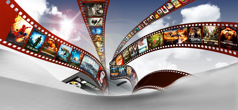 淘宝照片墙胶卷蓝天画报海报背景