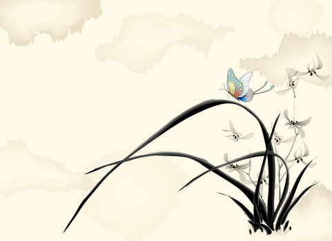 中国风兰花背景图片大全_中国风兰花背景素材下载_熊猫办公