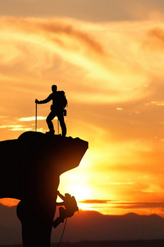 简约大气积极向上攀登商务背景