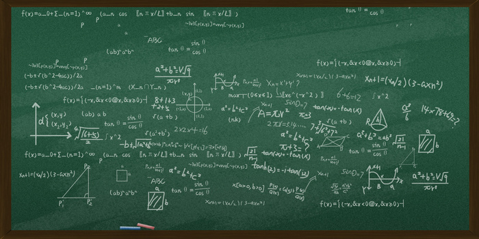 创意开学季黑板公式背景