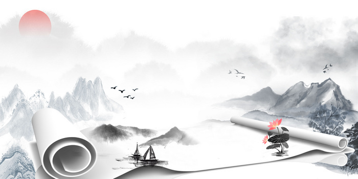 美食画卷古典背景