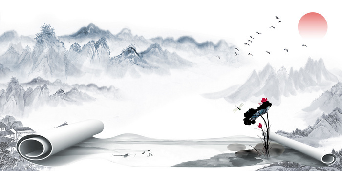 中国风卷轴背景图片大全_中国风卷轴背景素材下载_熊猫办公