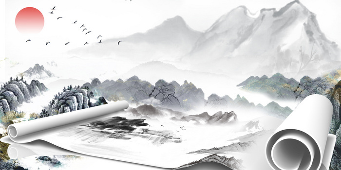中国风水墨画背景图片素材下载 熊猫办公