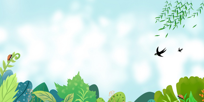 梦幻唯美春天风景春分展板背景