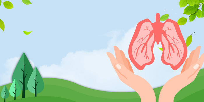 大气简约手绘公益宣传预防肺结核背景