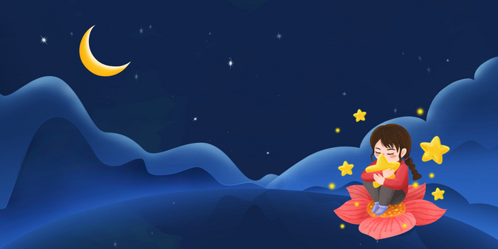 创意手绘卡通世界自闭症日宣传背景图