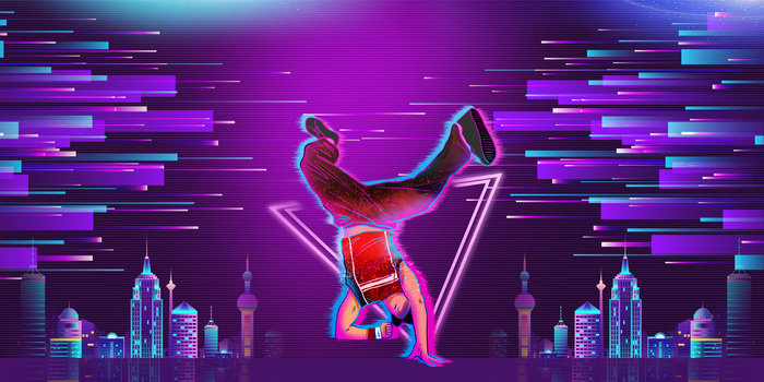街舞酷炫banner背景